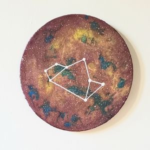 Handmade Canvas Sagittarius Wall Art Recycled Pulp
